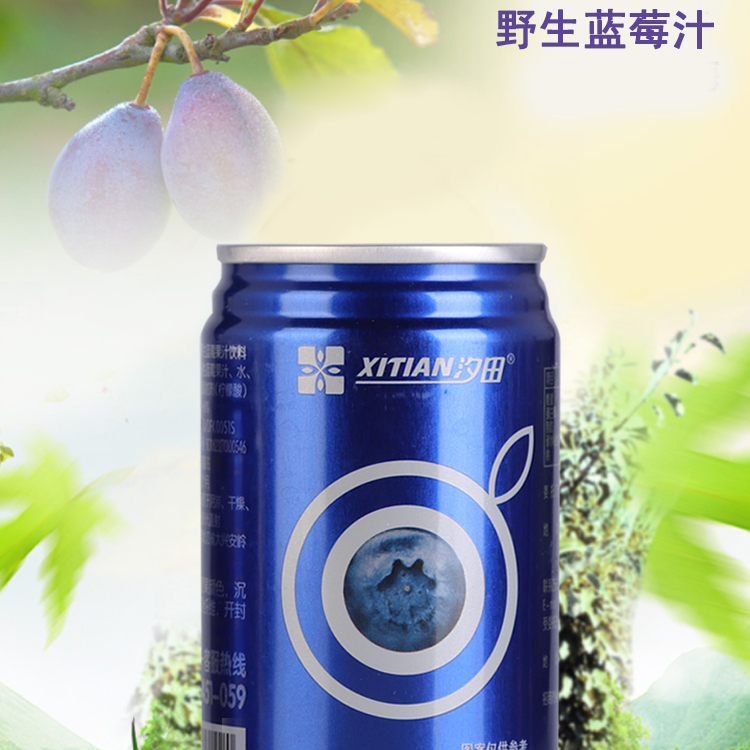 野生蓝莓果汁饮料180ml